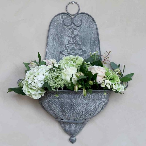 Chic Antique kwietnik ścienny szary - 41x17x54 cm