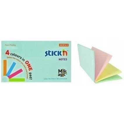 Bloczek STICK&quot;N MAGIC PAD 76x127mm pastel mix kolorów 21576