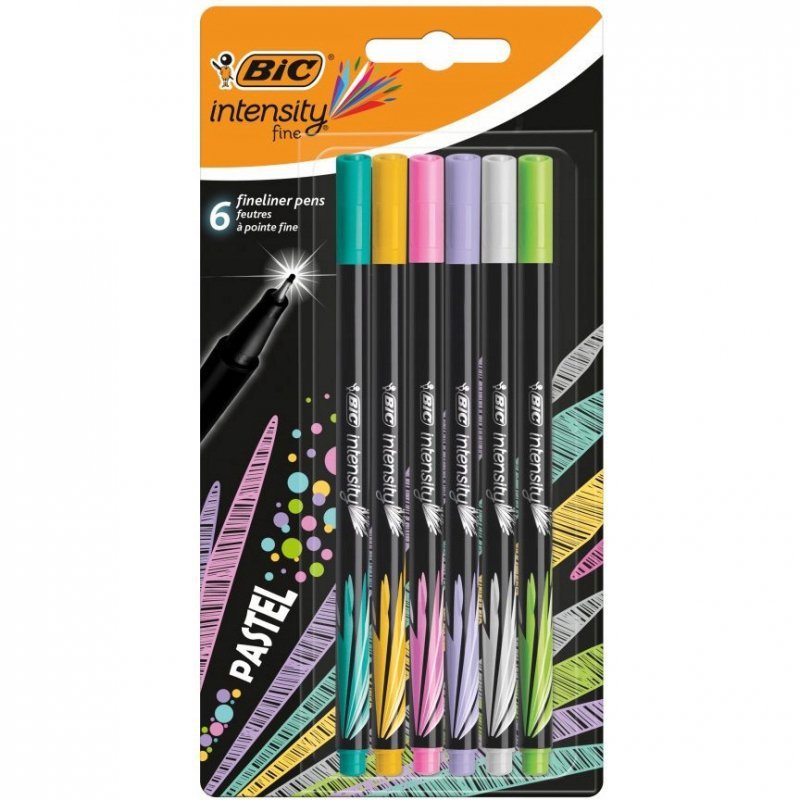 Cienkopis INTENSITY FINE 6 kolorów pastel 950445/950448 BIC