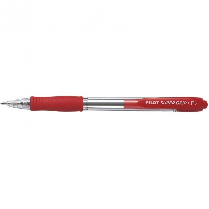 Długopis olejowy PILOT SUPER GRIP czerwony PIBPGP-10R-R