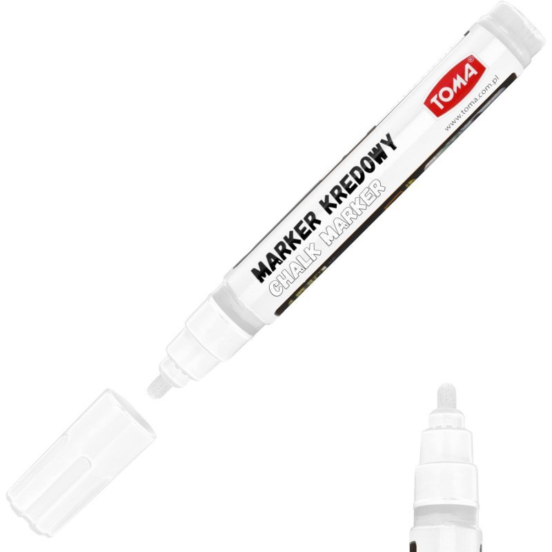 Markery kredowe końcówka 4.5mm białe TO-292 02 TOMA