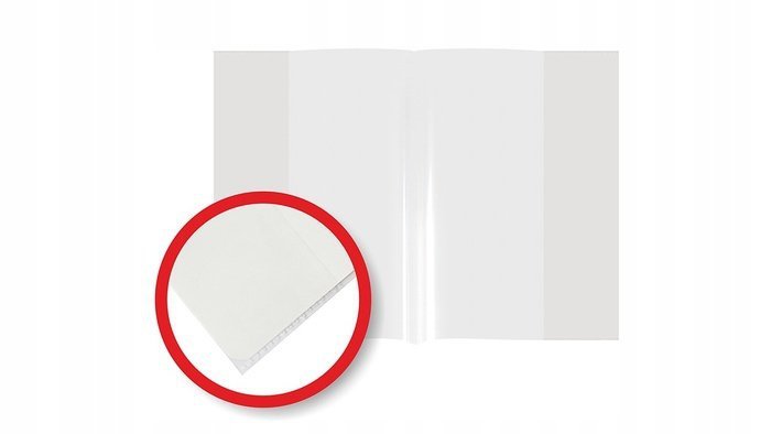 Okładki na zeszyty szkolne A5 bezbarwne 10 sztuk PP/PE 21,2x30x3cm OPP10-01 BIURFOL