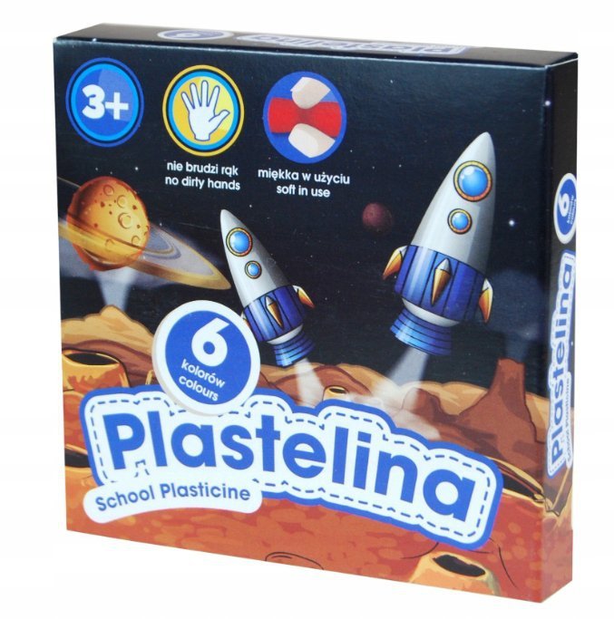 Plastelina dla dzieci szkolna 6 kolorów zestaw KOSMOS 303218004 ASTRA