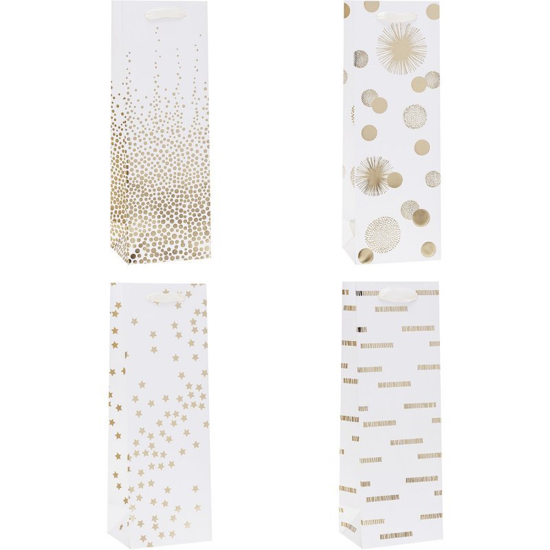 Torebka prezentowa 12x35x9cm na butelkę TBG-24209-BB-HS ROZETTE