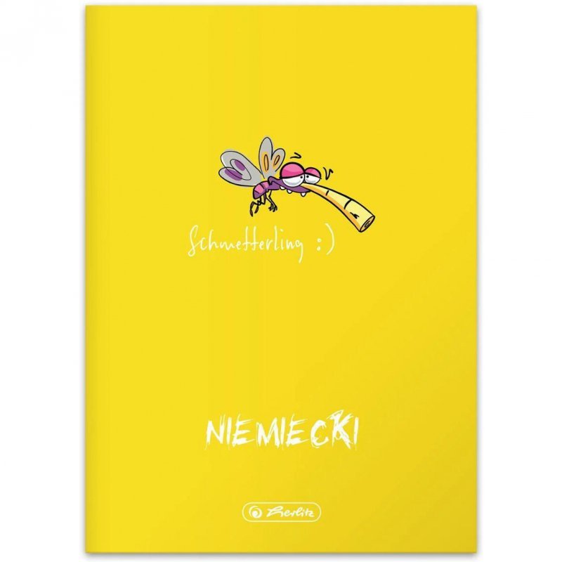 Zeszyt szkolny przedmiotowy A5 60 kartek w kratkę 70g JĘZYK NIEMIECKI 9500066 HERLITZ