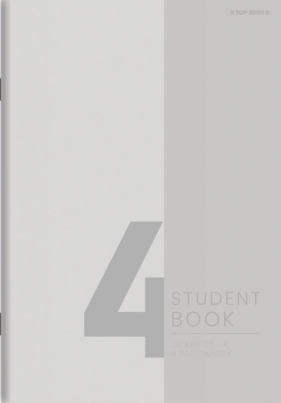 Zeszyt A5 80k kratka 4 przedmioty STUDENT BOOK 400181906 TOP 2000