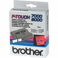 Brother oryginalna taśma do drukarek etykiet, Brother, TX-451, czarny druk/niebieski podkład, laminowane, 8m, 24mm