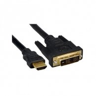 Video Kabel DVI(18+1)-HDMI, M/M5m, pozłacane końcówki, czarny, No Name