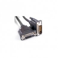 Video Kabel Dual link, DVI(24+1)-DVI(24+5), M/F3m, Logo