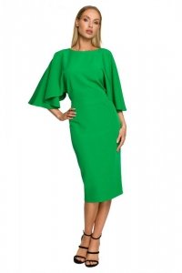 M700 Sukienka ołówkowa z szerokimi rękawami - soczysta zieleń