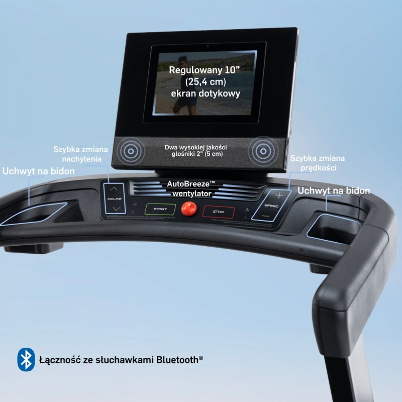 Bieżnia Elektryczna NordicTrack T10 + członkostwo iFit na 1 rok