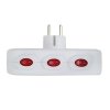 ESPERANZA ROZGAŁĘŹNIK ELEKTRYCZNY 3 GNIAZDA Z WYŁĄCZNIKAMI BIAŁY ELK307W