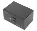 Przełącznik KVM DIGITUS 2 portowy HDMI, Dual Display, 4K 30Hz - USZ OPAK