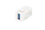 Moduł Keystone DIGITUS USB 3.0 łącznik do gniazd i pustych paneli żeński/żeński biały