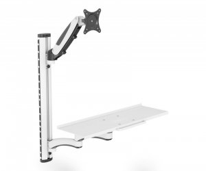 Ramię naścienne pojedyncze DIGITUS 1xLCD + klawiatura, max. 32 i 8kg uchylno-obrotowe 360° (PIVOT)