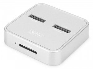 Stacja dokująca DIGITUS do SSD M.2 NVMe + M.2 SATA z czytnikiem kart SD Express, USB-C