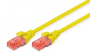 Patchcord DIGITUS UTP kat. 6 0,5m PVC żółty