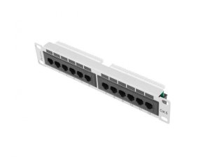 Patch panel Lanberg PPU6-9012-S 12 port 1U 10 kat.6 szary