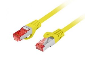 Patchcord Lanberg S/FTP kat.6 10m LSZH CU fluke passed żółty