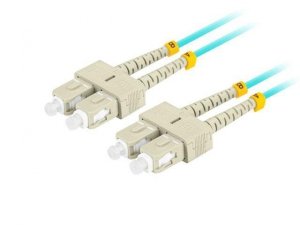 Patchcord światłowodowy Lanberg MM SC/UPC-SC/UPC DUPLEX 3.0mm OM3 50/125 LSZH 3m aqua