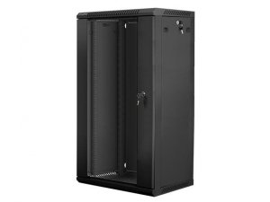 Szafa instalacyjna Rack wisząca 19 22U 600x450 czarna Lanberg (flat pack)