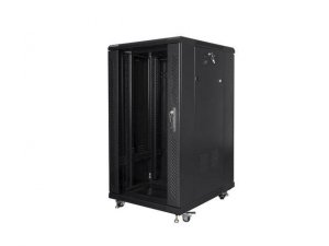 Szafa instalacyjna Rack stojąca 19 22U 600x800 czarna Lanberg (flat pack)