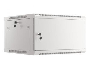 Szafa instalacyjna Rack wisząca 19 6U 600x600 szara drzwi metalowe Lanberg (flat pack)