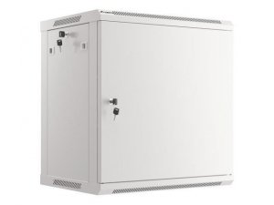 Szafa instalacyjna Rack wisząca 19 12U 600x450 szara drzwi metalowe Lanberg (flat pack)