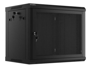 Szafa instalacyjna Lanberg rack wisząca 19 9U 600x450 drzwi perforowane czarna (flat pack)