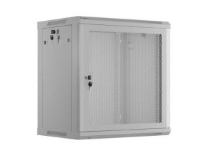 Szafa instalacyjna Rack wisząca 19 12U 600x450 szara drzwi perforowane Lanberg (flat pack)