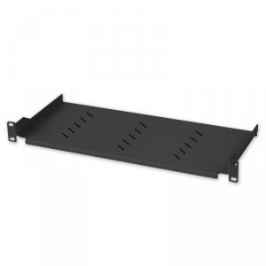 Półka do szafy 19 Techly 1U 150mm 2pkt. perforowana czarna