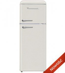 Lodówka Retro Ravanson LKK-210RC (545mm x 1470mm x 585 mm; 157l; Klasa A++; kremowy)