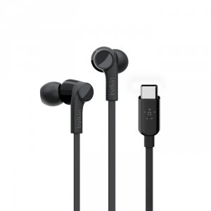 BELKIN SŁUCHAWKI PRZEWODOWE DOUSZNE USB-C, CZARNE