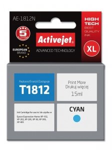 Activejet AE-1812N Tusz  (zamiennik Epson 18XL T1812; Supreme; 15 ml; niebieski)