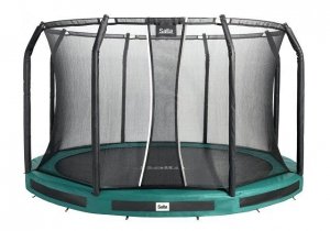 Trampolina Premium Ground Combo 396cm Zielona