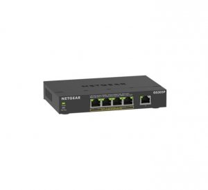 Switch Netgear GS305P-300EUS 5p PoE 63W (PoE+: 4p) Unmanaged Gigabit