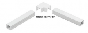 Osprzęt do listew elektroinstalacyjnych, łącznik kątowy BIAŁY LK 20x14 (1szt.)