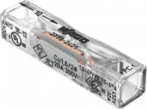 Szybkozłączka przelotowa uniwersalna LINKA/DRUT 2x 0,2-4mm2 WAGO 2773-2401 (Paczka 100szt.)