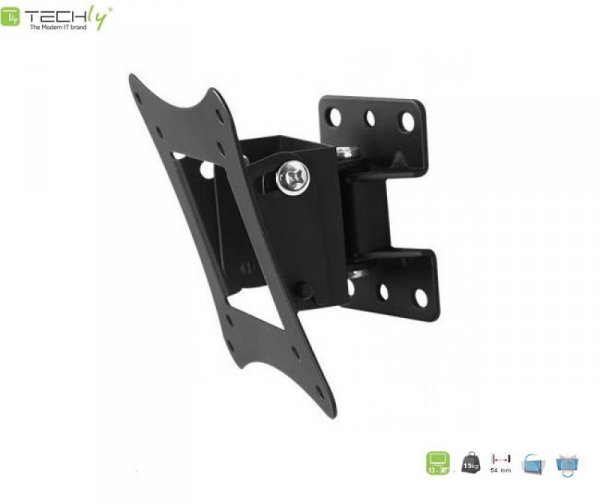 Uchwyt ścienny LCD/LED Techly 13&quot;-30&quot;, 15kg, uchylny, czarny - OTW OPAK