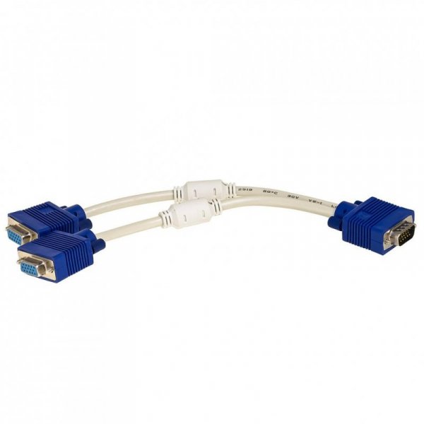 Kabel adapter Akyga AK-AD-20 VGA M - 2x VGA F 0,25m