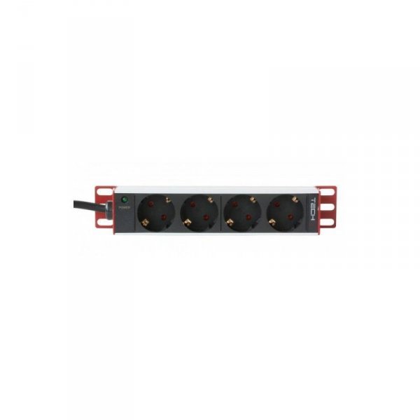 Listwa zasilająca Techly Rack 10&quot; 1U, 4xSchuko 1,8m