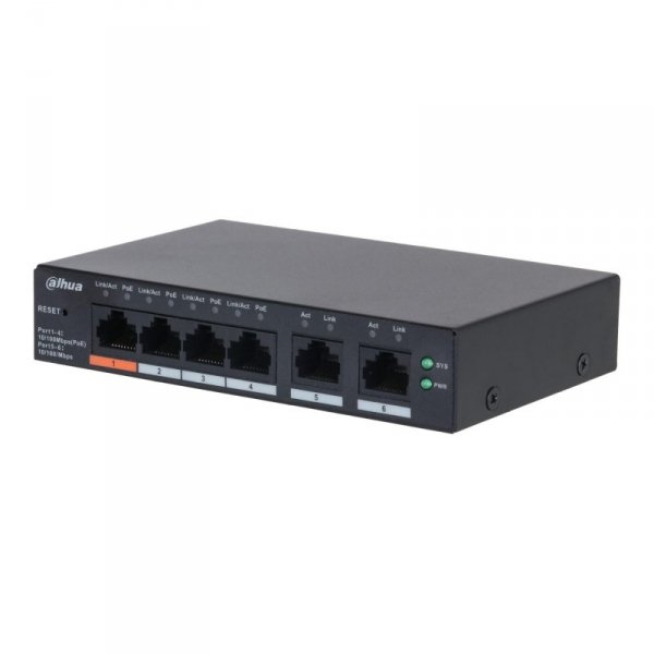 Switch zarządzalny Dahua CS4006-4ET2ET-60 6x10/100Mbps PoE 60W