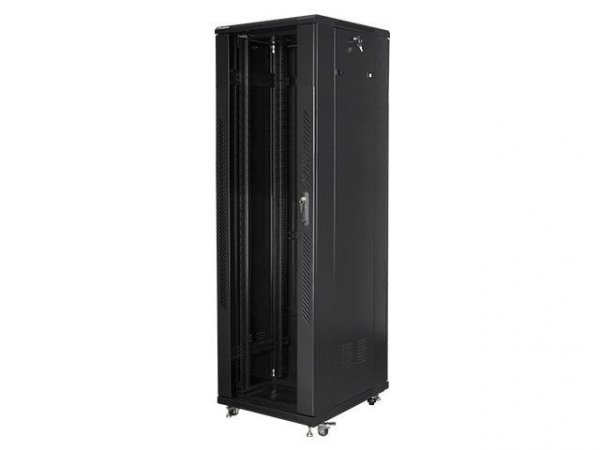 Szafa instalacyjna Rack stojąca 19&quot; 42U 600x800 czarna Lanberg (flat pack)