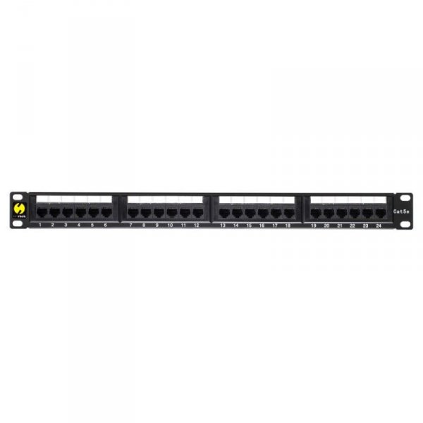 Patch panel 19&#039;&#039; Netrack 1U, 24-porty kat. 5e UTP, z półką