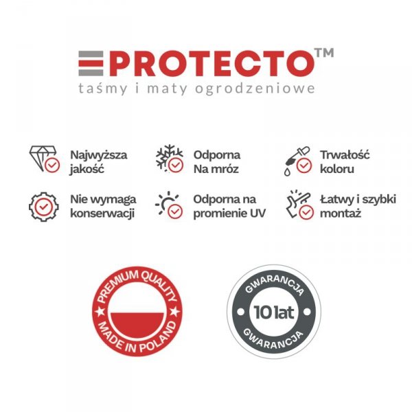 Taśma ogrodzeniowa ROLKA 26mb CLASSIC 19cm PROTECTO™ ZIELONA