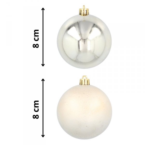Ekskluzywna Bombka Choinkowa od Kamai Christmas Decoration® - Kolor Szampański, Komplet 4 Sztuk