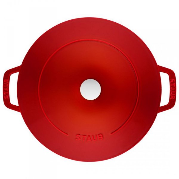 Zestaw 3 naczyń żeliwnych z pokrywką STAUB 40508-387-0 - czerwony 24 cm