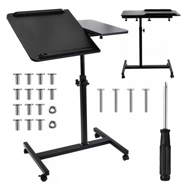 MACLEAN MOBILNE BIURKO/STAND NA LAPTOP, CZARNE, REGULACJA WYSOKOŚC 59-89CM, MAX. 30KG MC-121 B