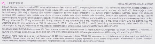ACANA Kitten First feast - sucha karma dla kociąt - 1,8 kg