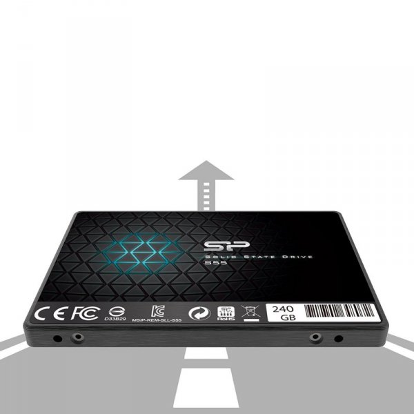 Dysk SSD Silicon Power S55 240GB 2,5&quot; SATA III 550/450 MB/s (SP240GBSS3S55S25)